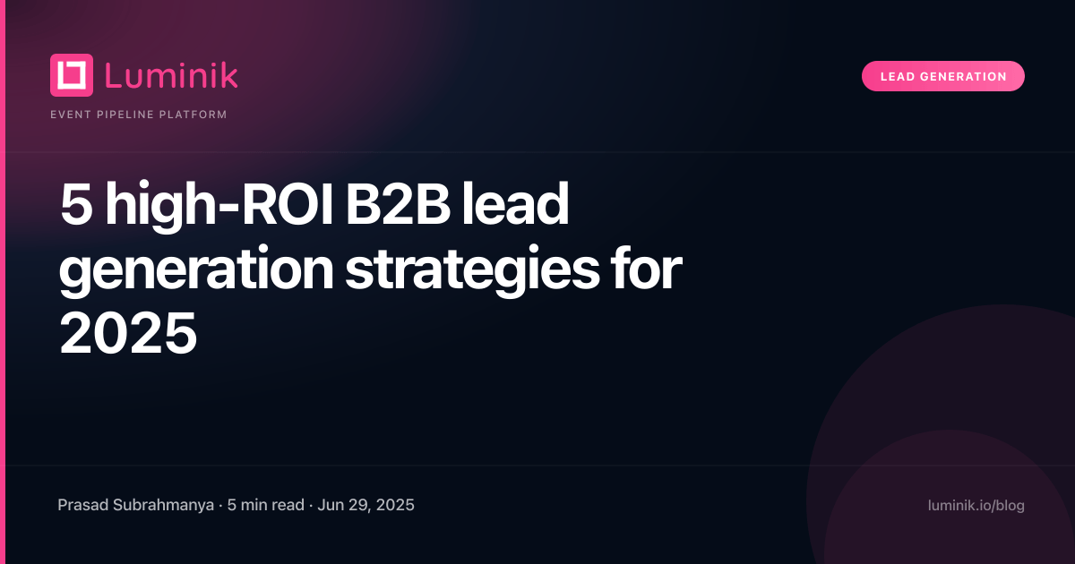 5 high-ROI B2B lead generation strategies for 2025 cover image