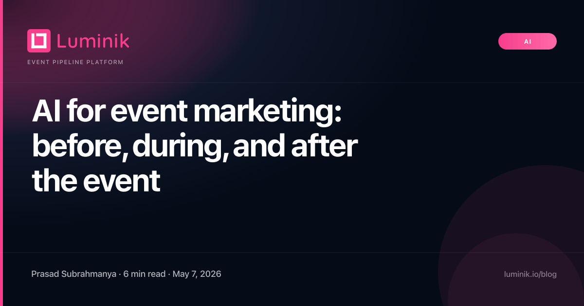 AI for event marketing: before, during, and after the event cover image
