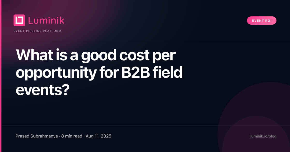 How to calculate cost per opportunity for B2B events cover image
