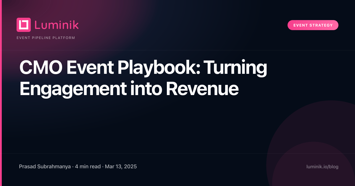 CMO Event Playbook: Turning Engagement into Revenue cover image