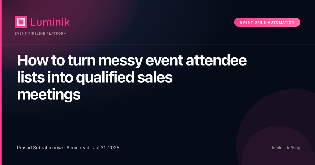 How to turn messy event attendee lists into qualified sales meetings cover image