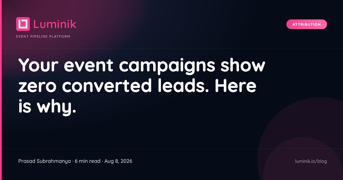 Your event campaigns show zero converted leads. Here is why. cover image