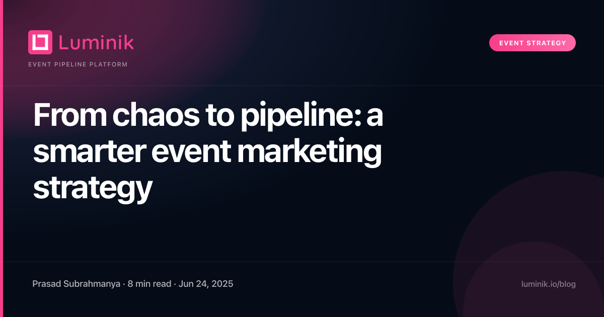 From chaos to pipeline: a smarter event marketing strategy cover image