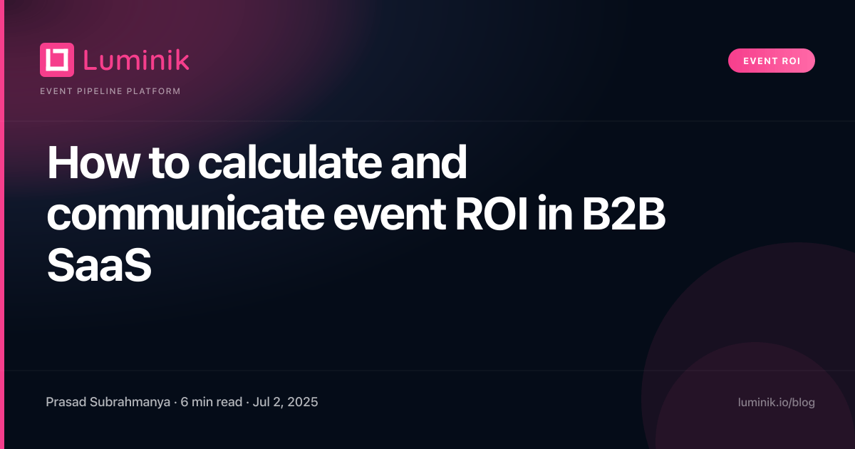 How to calculate and communicate event ROI in B2B SaaS cover image