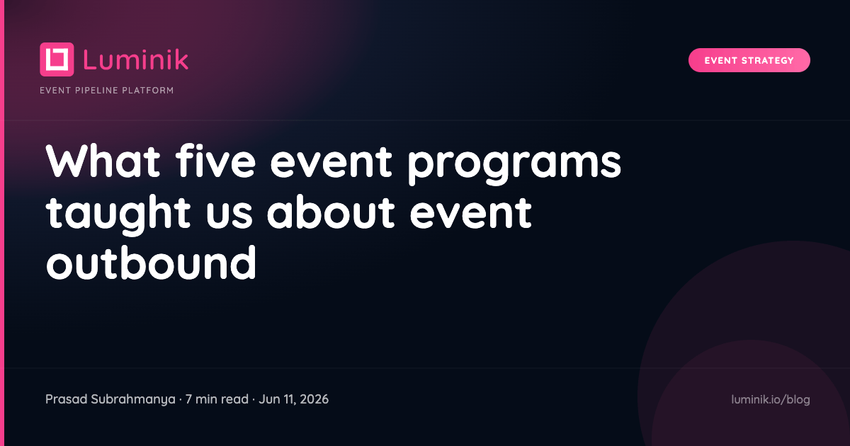 What five event programs taught us about event outbound cover image