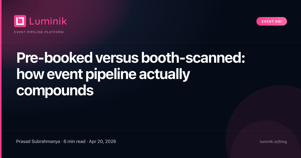 Pre-booked versus booth-scanned: how event pipeline actually compounds cover image