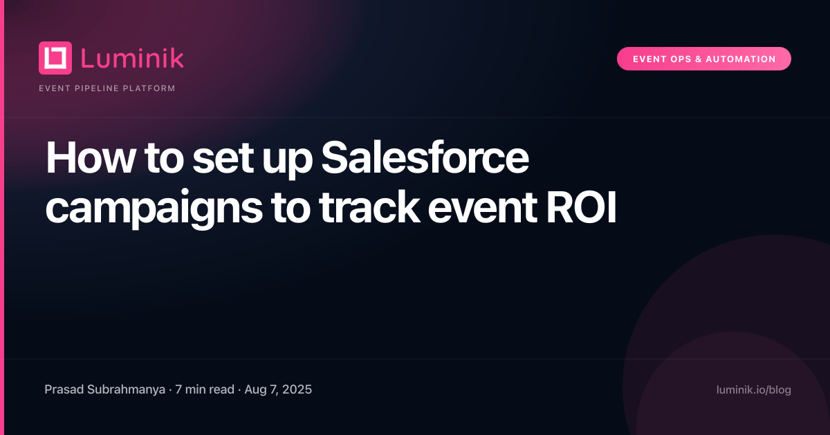 How to use Salesforce to measure and show event ROI cover image