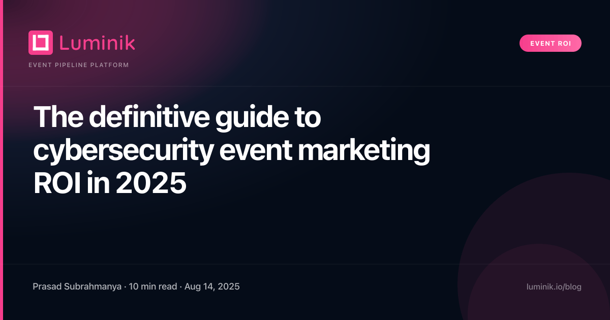 The definitive guide to cybersecurity event marketing ROI in 2025 cover image