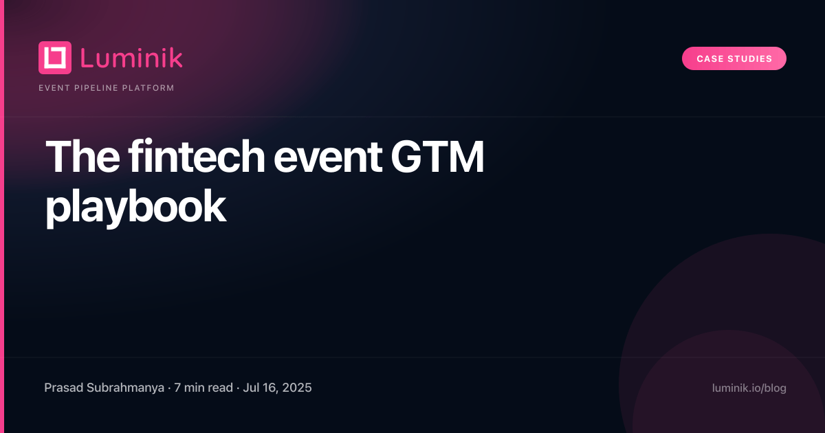 The fintech event GTM playbook cover image