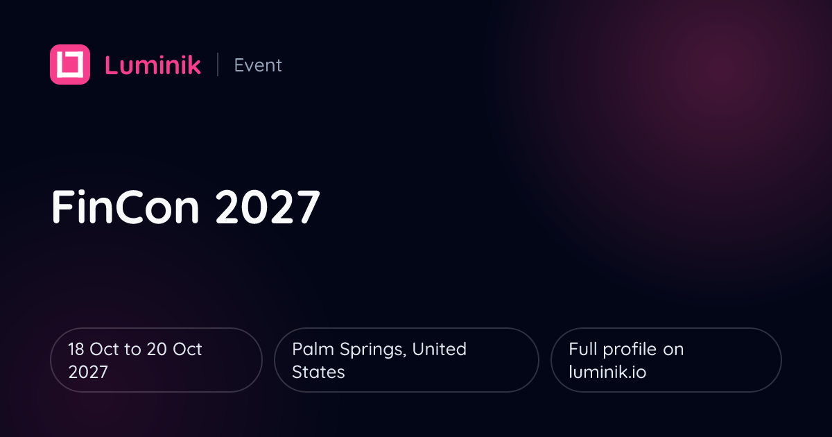 FinCon 2027 (Palm Springs) | Luminik