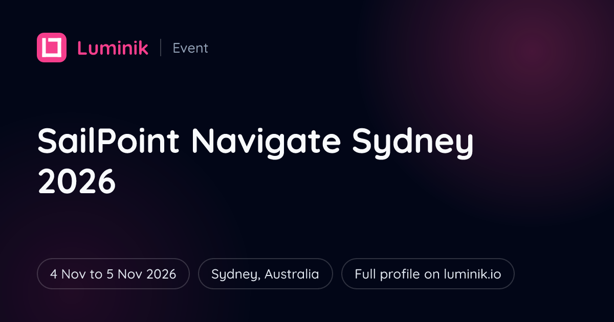 SailPoint Navigate Sydney 2026: dates and venue | Luminik